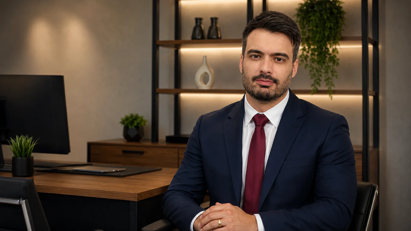 Gustavo Ricci em retrato institucional no escritório de advocacia
